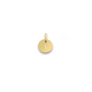 Anhänger Plättchen rund aus 585 Gelbgold - 10mm