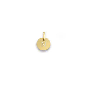 Anhänger Plättchen rund aus 585 Gelbgold - 10mm