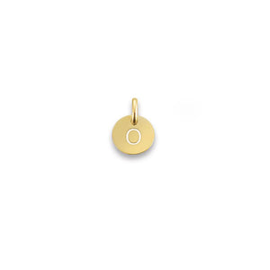 Anhänger Plättchen rund aus 585 Gelbgold - 10mm