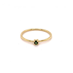 Ring Lotti aus 585 Gelbgold mit grünem Turmalin