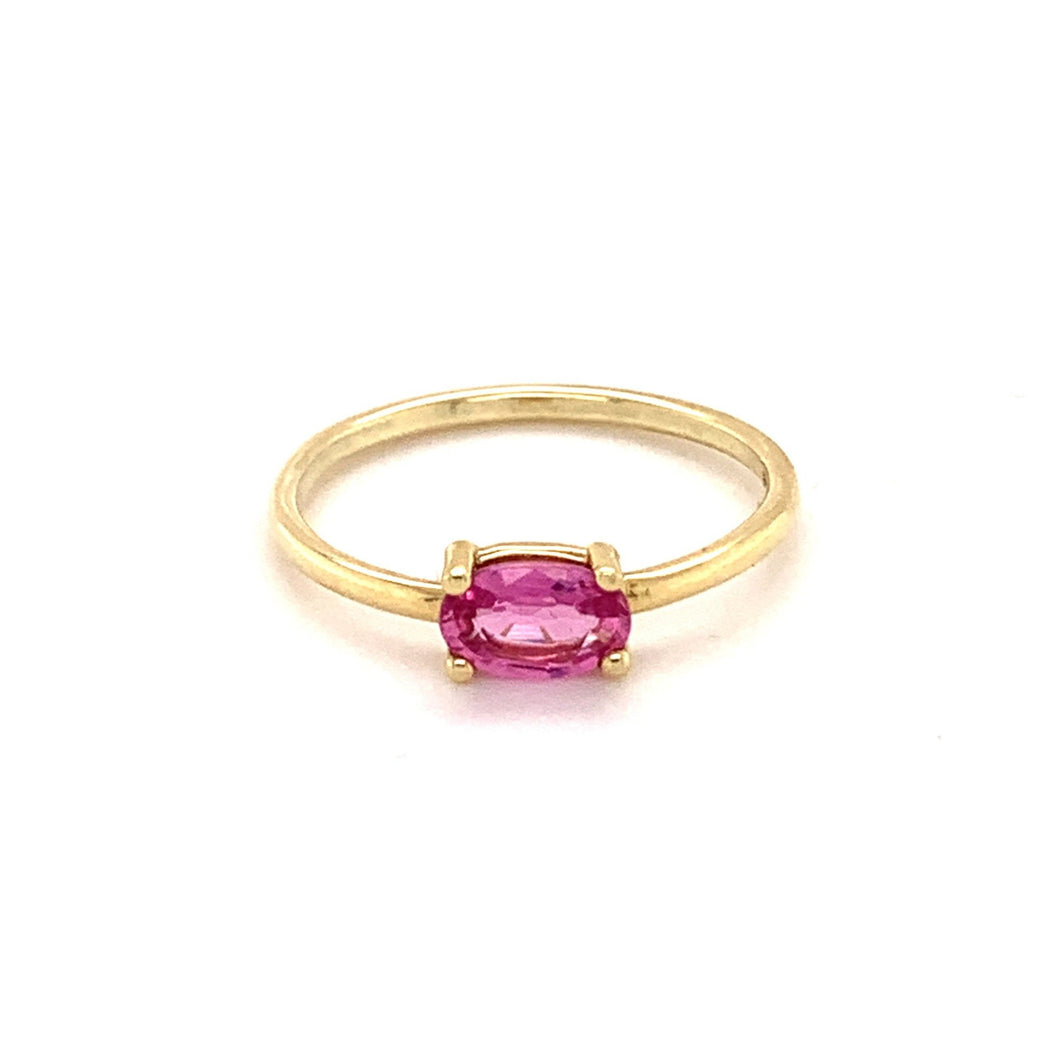 Ring Minna aus 585 Gelbgold mit rosa Turmalin