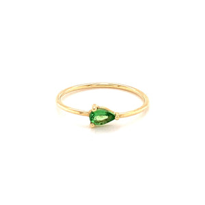 Ring Bonny aus 585 Gelbgold mit grünem Turmalin