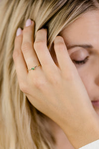 Ring Ari aus 585 Gelbgold mit grünem Peridot
