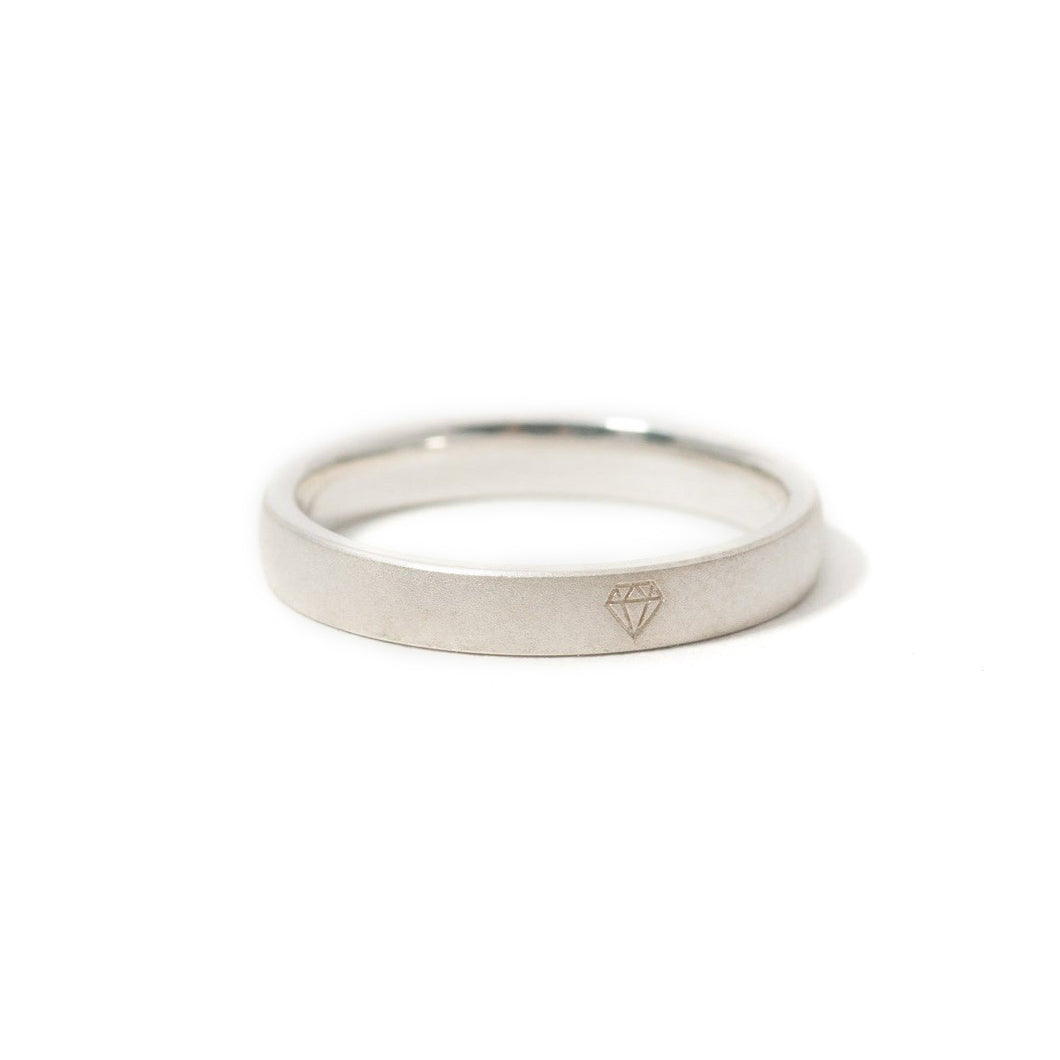 Brillant - Ring Isi aus 925 Silber sandgestrahlt