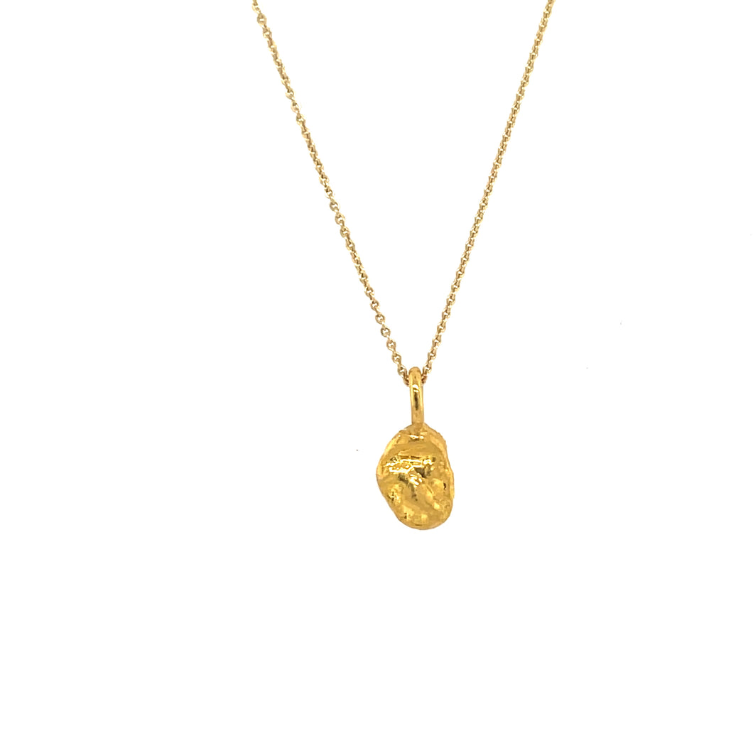 Goldnugget Kette aus 900 Feingold - be wild, be you